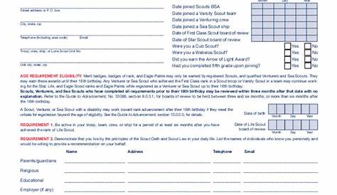 Eagle Scout Application - Fill Out and Sign Printable PDF Template