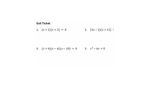 Lesson 1.3.7 - Zero Product Property - Algebra 1 With Mr. Eoff