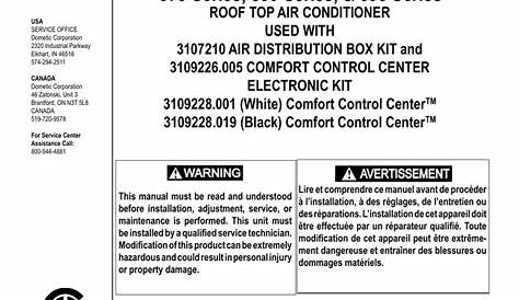 dometic air conditioner rv manual