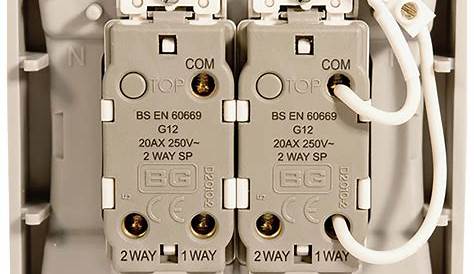 BG WP42 IP66 Switch 2 Gang 2 Way 20A