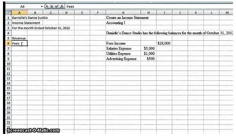 Income Statement Worksheet Example — db-excel.com