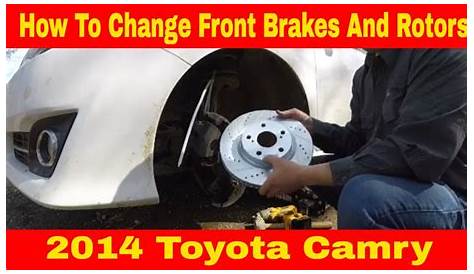 How to Change Front Brakes and Rotors On A 2014 Toyota Camry #27 - YouTube