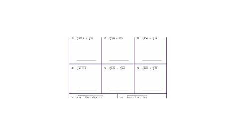 square root and cube root worksheets