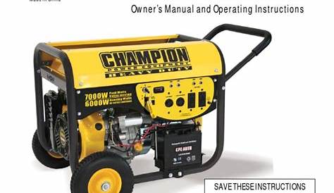 champion 9000 watt generator manual