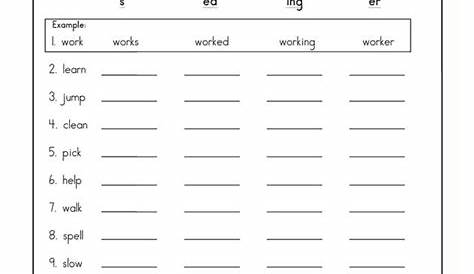 Suffix Worksheets For Grade 2 - Agaliprogram