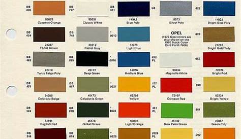 Ppg Delfleet Color Chart