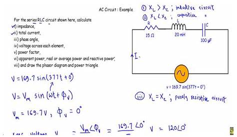 AC Circuit Example 4: Series RLC Circuit - YouTube