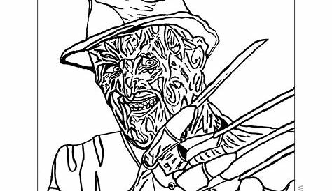 Freddy Krueger with Glove Coloring Pages - XColorings.com