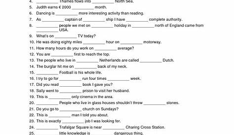 17 Best Images of English Articles Worksheet - English Grammar