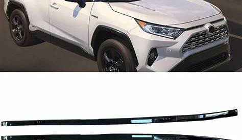 Black Aluminum Side Bars Rails Roof Rack Luggage Carrier For Toyota