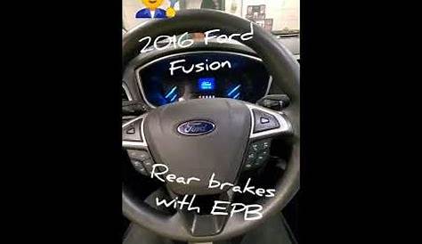 2016 Ford Fusion rear brakes with EPB - YouTube