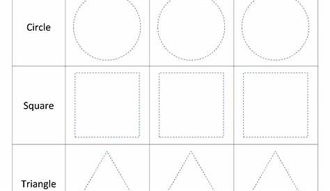tracing shape worksheets