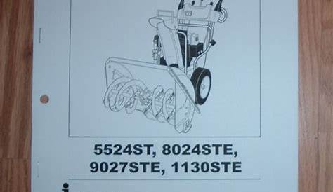 Husqvarna 9027ste Snow Blower Owners Manual 2 | eBay