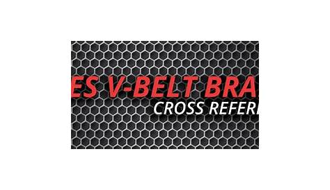 v belt cross reference chart