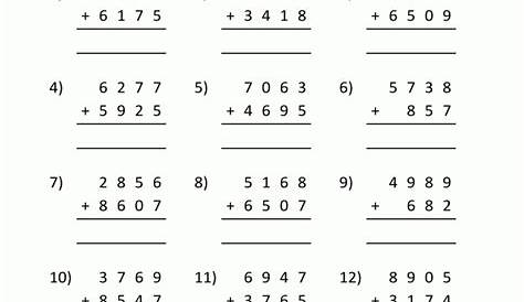 Addition Worksheet Grade 3 - Math Worksheets Printable