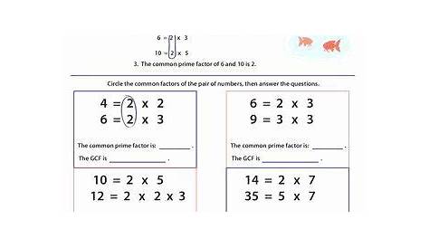 gcf and lcm worksheets with answers
