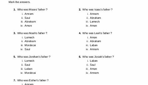 Father's Day - Multiple Choice Worksheet - Quickworksheets