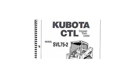 Kubota SVL75-2 Compact Track Loader Operator's Manual V0521-58134 | eBay