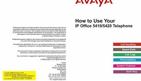 avaya 6402d telephone user manual