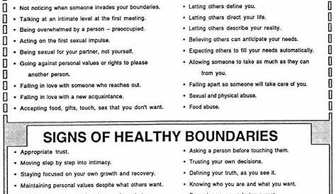 Image result for Healthy Boundaries Worksheet | Therapy worksheets