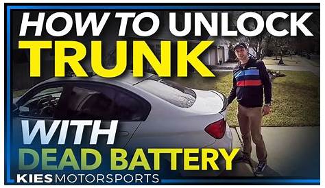 How to Open a Trunk and Jump Start a BMW with a Dead Battery! - YouTube