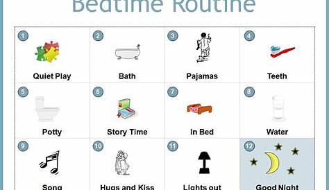 Bedtime routine chart - The Pleasantest Thing