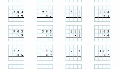 3 Digit By 1 Digit Multiplication With Regrouping Worksheet - Free
