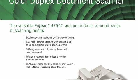 FUJITSU FI-4750C BROCHURE & SPECS Pdf Download | ManualsLib