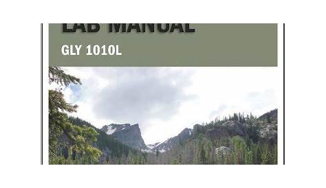 ebook: PDF⋙ Physical Geology Lab Manual GLY 1010L Broward College North