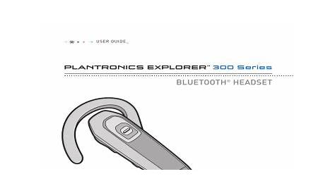 plantronics explorer 50 user manual