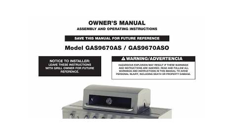 Members Mark GAS9670ASO Bbq And Gas Grill Owner's Manual | Manualzz