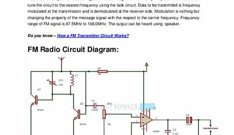 (DOC) FM Radio Circuit Do you know – How a FM Transmitter Circuit Works