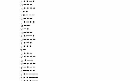 Morse Code Alphabet Chart - 8 Free Templates in PDF, Word, Excel Download