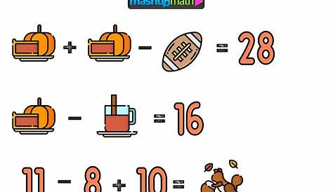 thanksgiving math games worksheet