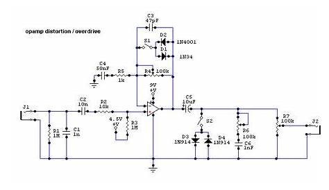 guitar distortion pedal circuit diagram