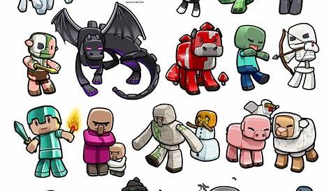Minecraft mobs soo cute!!!! | Minecraft drawings, Minecraft, Minecraft