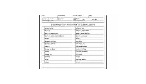 printable forklift daily inspection checklist