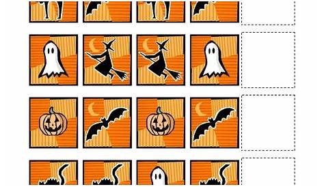 halloween patterning worksheets