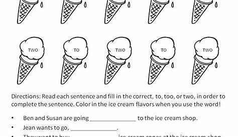 To, Too, and Two. Check out this #worksheet to help your students learn