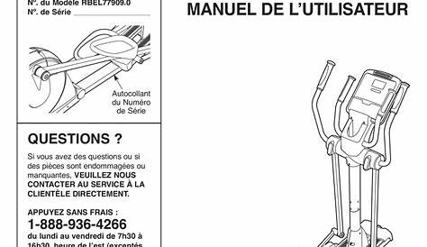 REEBOK T7.90 ELLIPTICAL MANUEL DE L'UTILISATEUR Pdf Download | ManualsLib