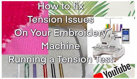 how to adjust tension on embroidery machine