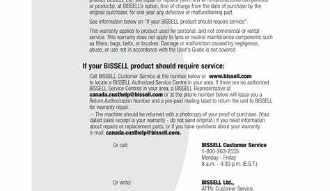 bissell quicksteamer instruction manual