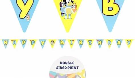 Bluey Birthday Banner | Bluey Party Supplies | Who Wants 2 Party