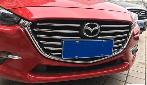 Front grille trims for Mazda 3 2017,ABS chrome,12pcs/set ,auto