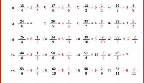 mixed numbers worksheet 3rd grade