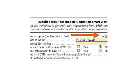 Qualified Business Income Deduction Summary Form - Charles Leal's Template