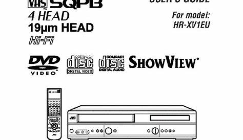 JVC HR-XZ1EU DVD VCR USER MANUAL Service Manual download, schematics