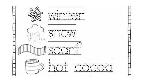 winter worksheets for kindergarten
