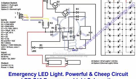 4v Rechargeable Emergency Light Circuit Diagram Schematic - Elle Circuit