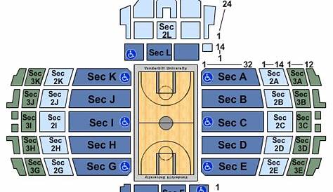 vanderbilt basketball arena seating chart